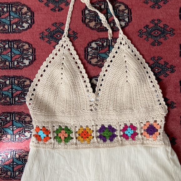 Beach by Exist Crochet Knit Halter Dress - Picture 2 of 7